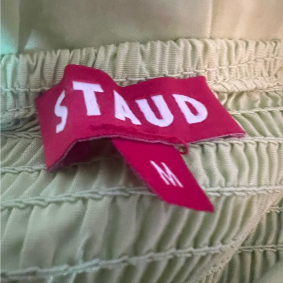 🍏Staud Lime Green Tiered Mini Dress🍏 - Picture 4 of 6